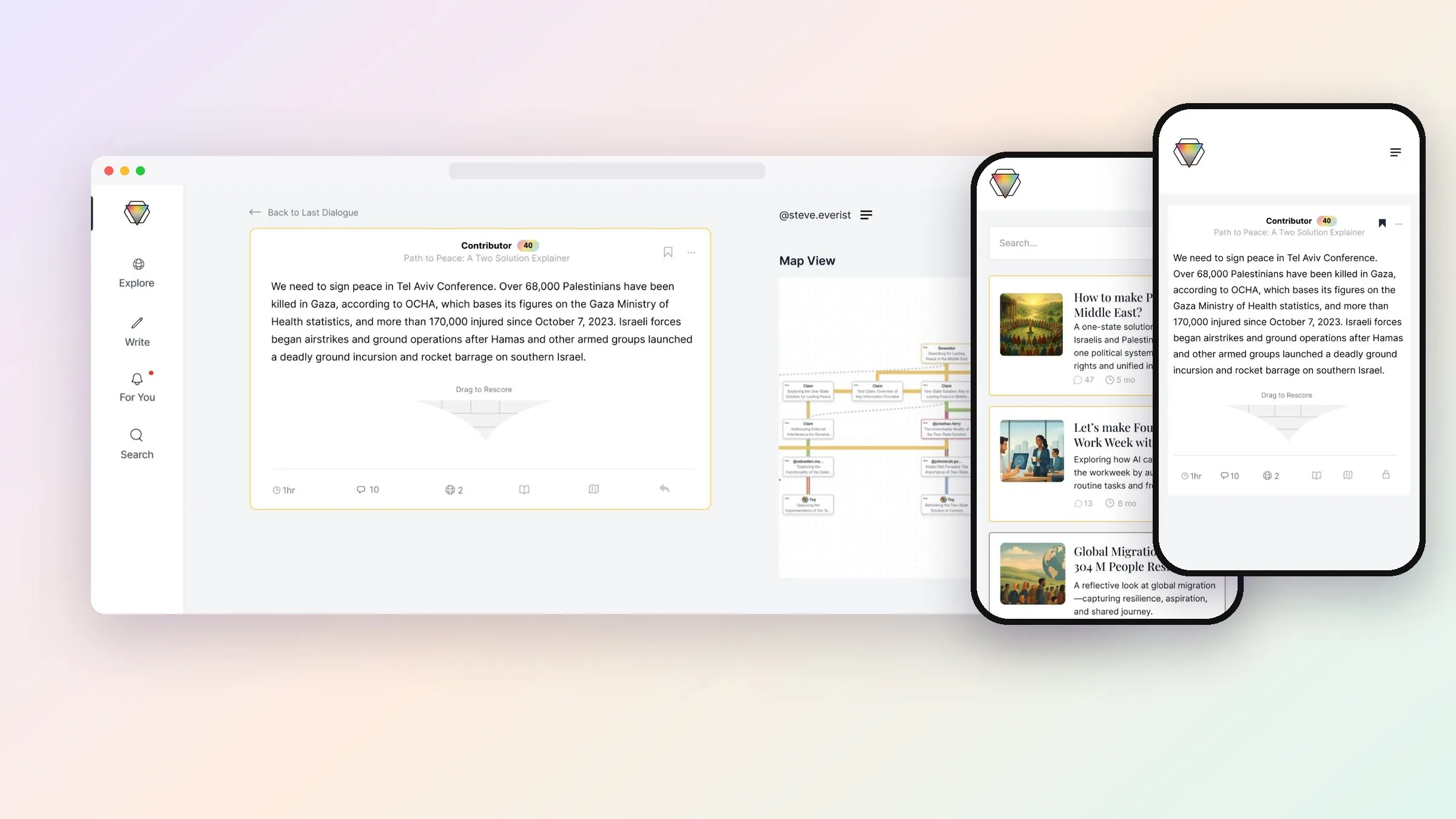 Integrally, desktop and mobile product screens